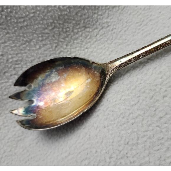 Sheffield England EP.S.A1 Serving Fork Spoon Salad Server Silverplated - Picture 3 of 9